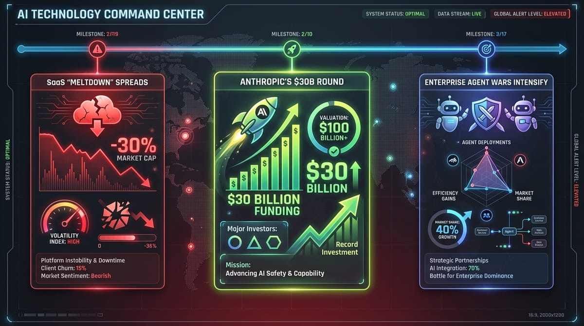 GenAI Daily - February 24, 2026: SaaS "Meltdown" Spreads, Anthropic's $30B Round, Enterprise Agent Wars Intensify