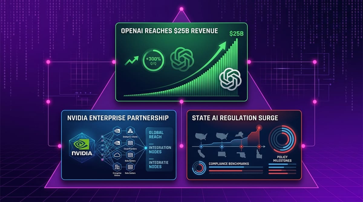 GenAI Daily - April 3, 2026: OpenAI Reaches $25B Revenue, NVIDIA Enterprise Partnership, State AI Regulation Surge