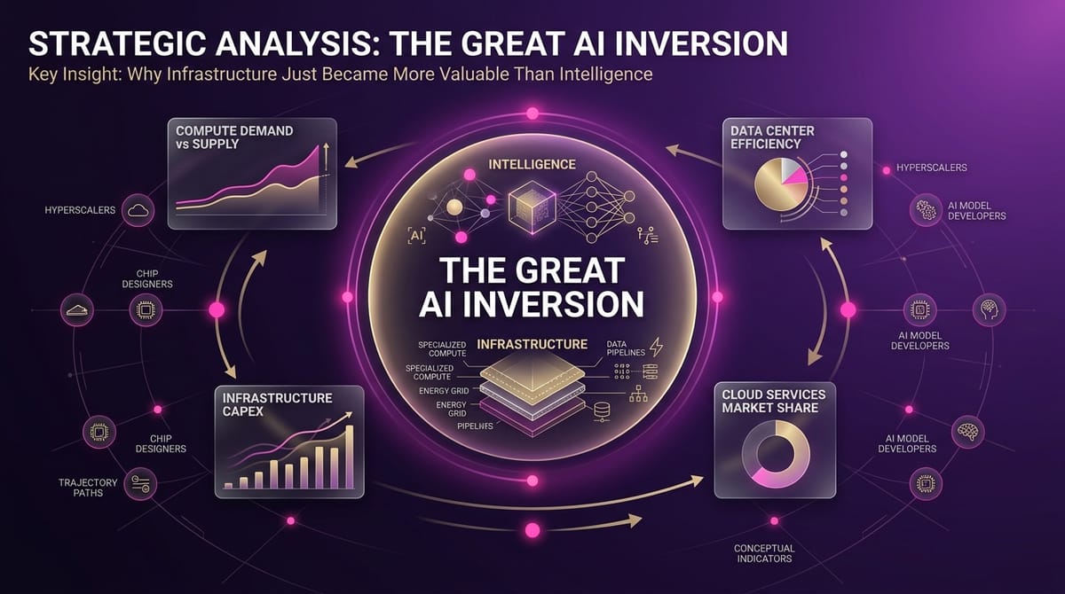 The Great AI Inversion: Why Infrastructure Just Became More Valuable Than Intelligence