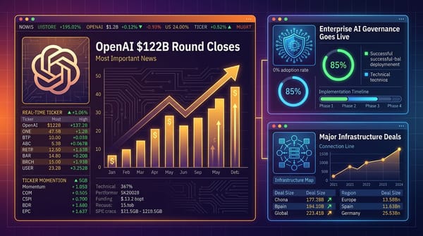 GenAI Daily - April 1, 2026: OpenAI $122B Round Closes, Enterprise AI Governance Goes Live, Major Infrastructure Deals